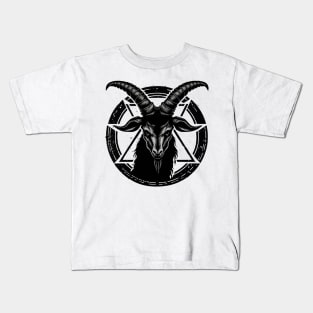 Satanic Goat Baphomet Kids T-Shirt